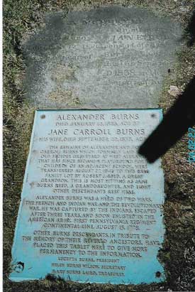 Alexander Burns grave