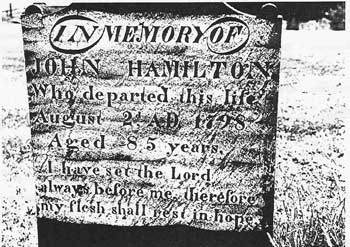 John Hamilton Sr grave