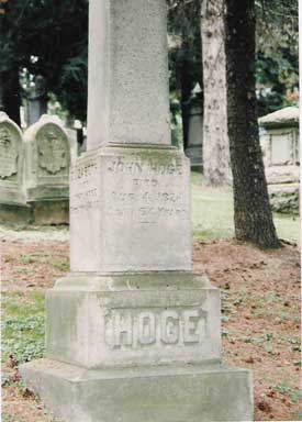 John Hoge grave
