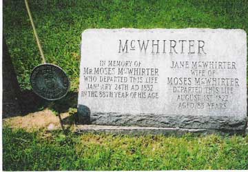 Moses McWhirter grave