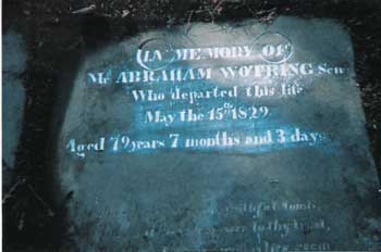 Abraham Wotring grave